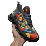Sports Sneakers Watercolor Cubism Abstraction