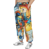 Men's Sweatpants Watercolor Cubism Abstraction