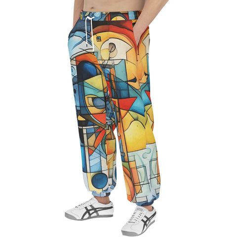 Men's Sweatpants Watercolor Cubism Abstraction