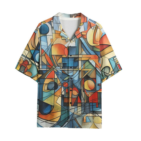 Hawaiian Shirt Watercolor Cubism Abstraction