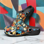 Classic Clogs Watercolor Cubism Abstraction
