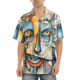 Hawaiian Shirt Cubism Face Art Abstraction