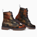 Leather Boots Alligator Patchwork Art Print