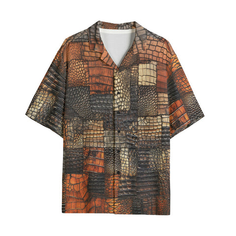 Hawaiian Shirt Alligator Patchwork Art Print