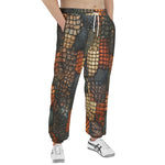 Men's Sweatpants Reptile Scales Patchwork Print