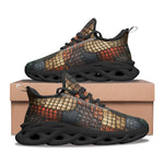 Sports Sneakers Reptile Scales Patchwork Print