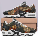Air Cushion Sneakers Reptile Scales Patchwork Print