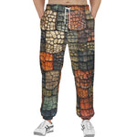 Men's Sweatpants Crocodile Patchwork Print