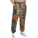 Men's Sweatpants Crocodile Patchwork Print