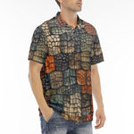 Men's Polo Shirt Crocodile Patchwork Print
