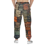Men's Sweatpants Crocodile Patchwork Print