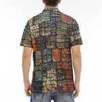 Men's Polo Shirt Crocodile Patchwork Print