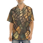 Hawaiian Shirt Alligator Texture Print