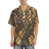Hawaiian Shirt Alligator Texture Print