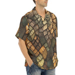 Hawaiian Shirt Alligator Texture Print
