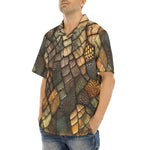Hawaiian Shirt Alligator Texture Print