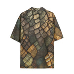 Hawaiian Shirt Alligator Texture Print