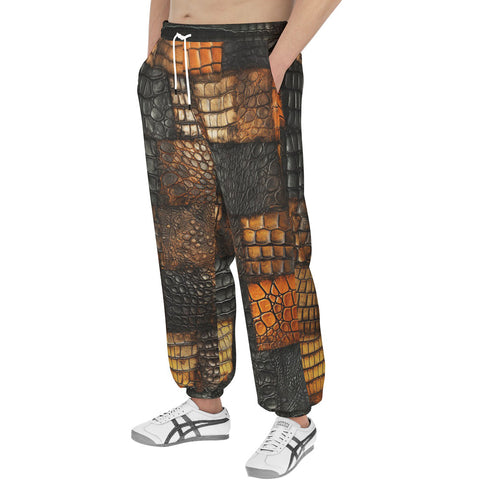 Men's Sweatpants Alligator Patchwork Print