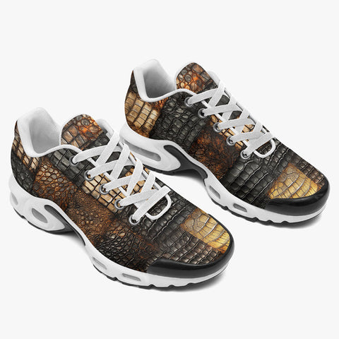 Air Cushion Sneakers Alligator Patchwork Print