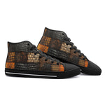 High-Top Canvas Shoes Alligator Patchwork Print