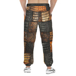 Men's Sweatpants Alligator Patchwork Print