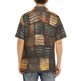 Hawaiian Shirt Alligator Patchwork Print