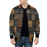 Bomber Jacket Alligator Patchwork Texture Print