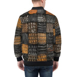 Bomber Jacket Alligator Patchwork Texture Print