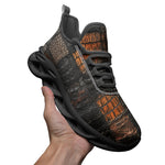 Sports Sneakers Alligator Patchwork Texture Print