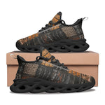 Sports Sneakers Alligator Patchwork Texture Print