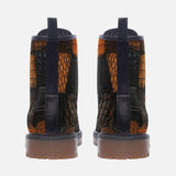 Leather Boots Alligator Patchwork Texture Print