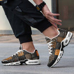 Air Cushion Sneakers Alligator Patchwork Texture Print