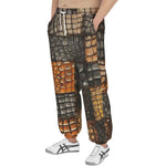 Men's Sweatpants Crocodile Patchwork Pattern Print