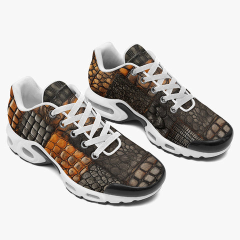 Air Cushion Sneakers Crocodile Patchwork Pattern Print