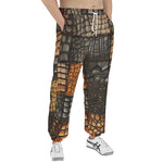 Men's Sweatpants Crocodile Patchwork Pattern Print