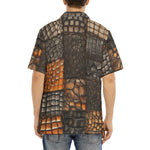 Hawaiian Shirt Crocodile Patchwork Pattern Print