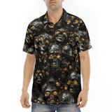Men's Polo Shirt Skulls with Amber Eyes