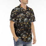 Men's Polo Shirt Skulls with Amber Eyes