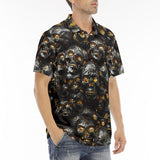 Men's Polo Shirt Skulls with Amber Eyes
