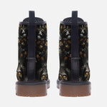 Leather Boots Skulls with Amber Eyes