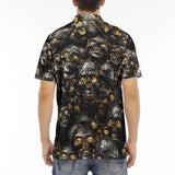 Men's Polo Shirt Skulls with Amber Eyes