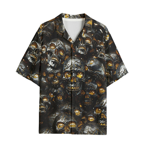 Hawaiian Shirt Skulls with Amber Eyes