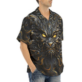 Hawaiian Shirt Monster Cat with Glowing Eyes