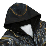 Men's Zip Up Hoodie Monster Cat with Glowing Eyes