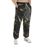 Men's Sweatpants Monster Cat with Glowing Eyes