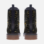 Leather Boots Monster Cat with Glowing Eyes