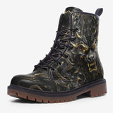 Leather Boots Golden Monster with Glowing Eyes