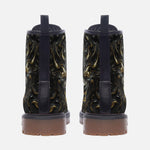 Leather Boots Golden Monster with Glowing Eyes