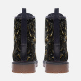 Leather Boots Golden Monster with Glowing Eyes