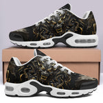 Air Cushion Sneakers Golden Monster with Glowing Eyes